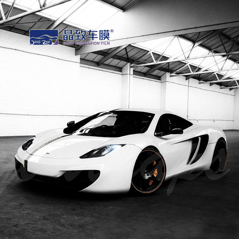 RoHS 3D Carbon PET Vinyl Film Biały kolor Wieczerza Błyszczące niebieskie włókno