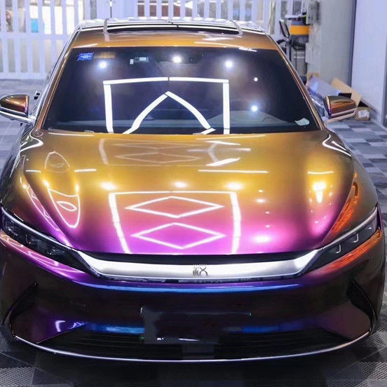 Bestseller Super Glossy Stretch Car Wrap Vinyl Film Metallic Diamond deep space kameleon Body Car Sticker