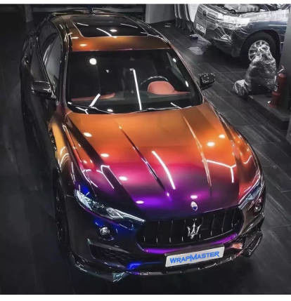 Bestseller Super Glossy Stretch Car Wrap Vinyl Film Metallic Diamond deep space kameleon Body Car Sticker