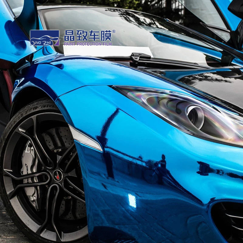 Chrome Car PET Folia winylowa PPF PVC Materiał Rose Gold Blue Color