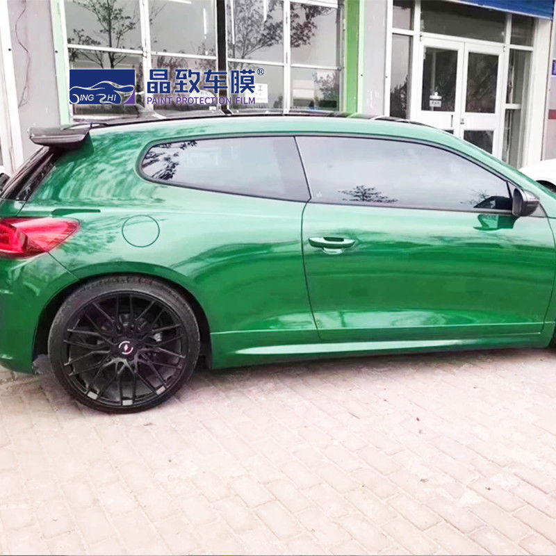Kryształowy błyszczący Post Zielony samochód Vinyl Wrap Air Samoprzylepna dekoracja Rolka Film Naklejki na samochód pojazdu