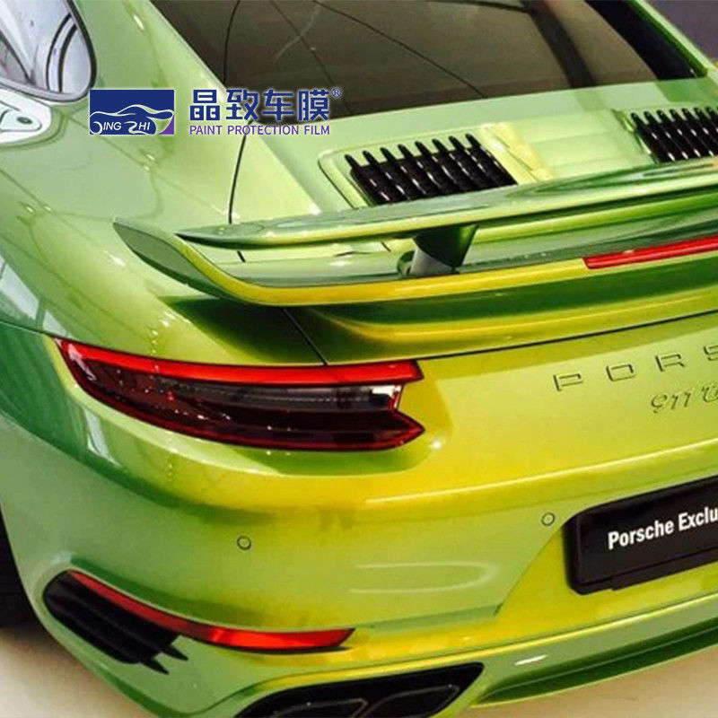Błyszcząca od zielonego do złotego ochrona folii samochodowej Auto naklejka na całe ciało owijanie pojazdu