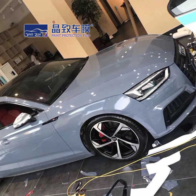 1,52 x 18 M Auto kolorowa folia ochronna do lakieru Błyszczący kamień szary Samoprzylepny
